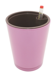 Горшок 9001 Стекло Розовый 1,5лит (с автополивом)