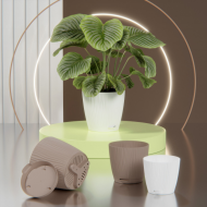 Горшок Флис 0,7лит Какао М-8427 с прикорневым поливом