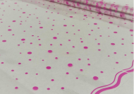 Пленка прозрачная с рисунком Горох АвиС Ярко-Розовый 70см/200гр