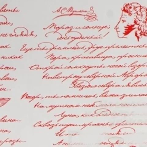 Пленка матовая Пушкинские Строки Красная 70см/200гр