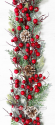 Гирлянда Хвоя 180см с Ягодами и шишками