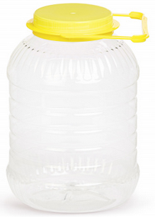 Банка пластиковая 5лит со съёмной ручкой М-494