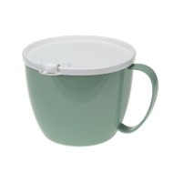 Кружка пластиковая Для супа с Крышкой Фисташковая 0,7лит Арт-М1214-ФС