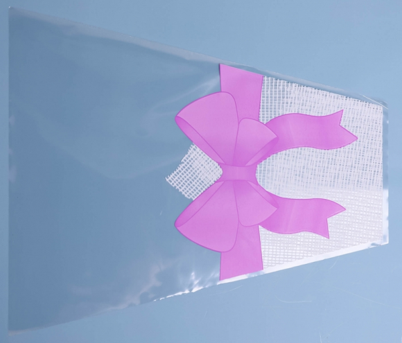 Конус рис/рис 35/40 Сюрприз Бело-Сиреневый (1уп/50шт) Цена за лист