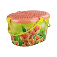 Корзина для Пикника Тюльпаны М3039 (БЕЗ КРЫШКИ)