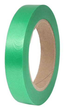 Лента Простая Тиснение дерево 2см*50ярд Зелёная