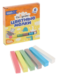 Мел цветной Набор 6шт Calligrata квадратные