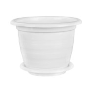 Горшок Виола 3,5лит Белый с поддоном М-1339 (БАШ)