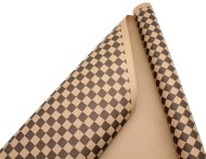 Бумага крафт Ромбы черный на коричневом 70см*8,5м