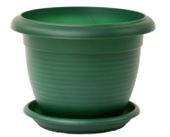 Горшок Терра 4лит Зелёный с поддоном