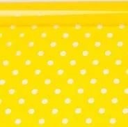 Пленка прозрачная с рисунком Полька Жёлтая 70см/200гр