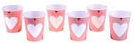 Стакан бумажный Два сердечка 1уп/6шт 250мл 324929