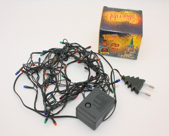 Электрогирлянда 8м 200ламп Цветные Арт-201046/1125