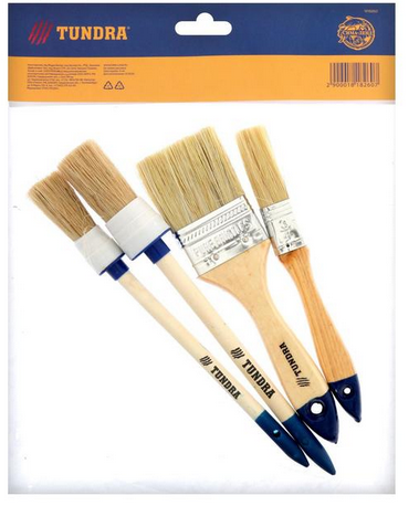 Кисть набор 4шт ТУНДРА Арт-1818260