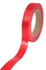 Лента Простая Тиснение дерево 2см*50ярд Красная