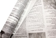 Фетр 50см*15м Газета Чёрная КОРЕЯ