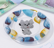 Тарелка стекляная Шарик Арт-7337099 D-20см