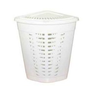 Корзина для белья 45лит угловая Белая М-1546