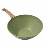 Сковорода WOK 28см Сила природы Зелёный мрамор Арт-SP35128