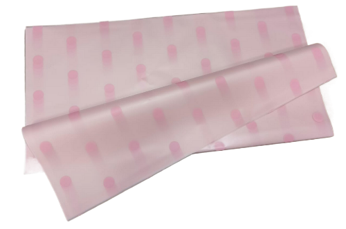 Пленка Листами Матовая Горошек Розовая 58/58см (1уп/20шт) Цена за лист Пленка Листами Матовая Горошек Розовая 58/58см (1уп/20шт) Цена за лист