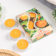 Свеча гильза Ароматизир Мандарин Набор 6шт*12гр