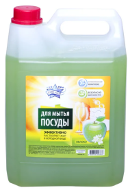 Средство для мытья посуды Семь звёзд 5лит Яблоко (1уп/4шт) канистра