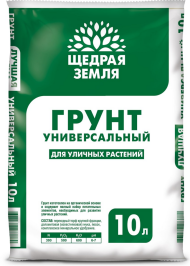 Грунт Щедрая земля 10лит (1уп/4шт) (1уп/5шт) ФАСКО