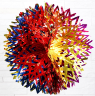 Декор потолочный 3-D Шар Резьба D-40см фольгированный Арт-2371094