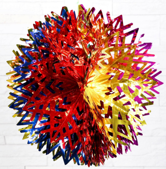 Декор потолочный 3-D Шар Резьба D-40см фольгированный Арт-2371094