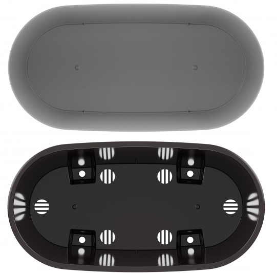 Балконный ящик Лея 300мм Серый (с дренажной системой) Арт-М-8591