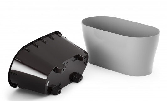 Балконный ящик Лея 300мм Серый (с дренажной системой) Арт-М-8591