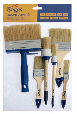 Кисть набор 6шт ТУНДРА Арт-1818261
