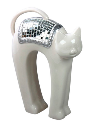 Статуэтка Кошка белая со стекл мозаикой NY4061501 22*15см Арт-400798
