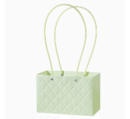 Сумочка для горшечных цветов 220*105*135мм Ромбы Ментол