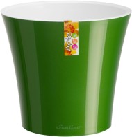 Горшок Santino АРТЕ 2лит Зелён Золото-Белый (с дренажной системой)