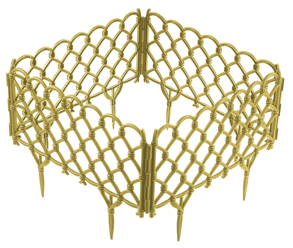 Заборчик пластиковый Фаберже Золото 400*280мм (7секций)