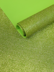 Фоамиран 1,8мм Глиттер Салатовый 60*70см (1уп/10шт)