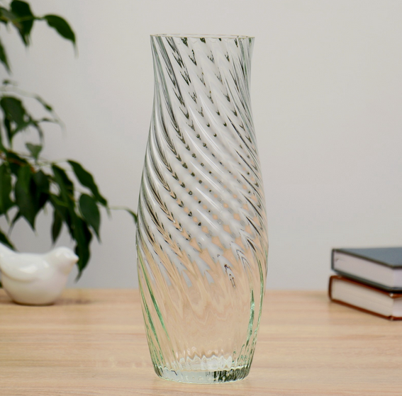 Ваза стеклянная Рифлёная 26см Арт-1298258