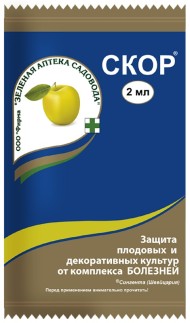 СКОР 2мл (1уп/200шт) Мучнистая роса, пятнистости СКОР 2мл (1уп/200шт) Мучнистая роса, пятнистости