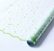 Пленка прозрачная с рисунком Горох АвиС Салатовый 70см/200гр
