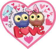 Валентинка LOVE мини Арт-2-70-14327 20шт