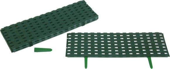 Заборчик пластиковый Плетень Т.Зелёный 2,4м (4секции)