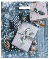 Сумочка пакет п/э 380*450мм Новогодние подарки Арт-607125