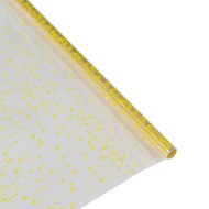 Пленка прозрачная с рисунком Пузыри Жёлтая 70см/200гр