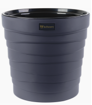 Горшок Бархан 12лит Антрацит (с дренажной системой)