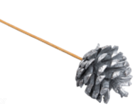 Стикер Шишка Серебро 6*40см ЦЕНА ЗА ШТУКУ Арт-4776