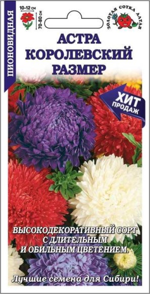 Цветы Астра Королевский размер Смесь ЦВ/П (СОТКА) 0,2гр однолетник до 80см Цветы Астра Королевский размер Смесь ЦВ/П (СОТКА) 0,2гр однолетник до 80см