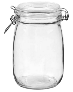 Банка для сыпучих продуктов 1000мл с Бугельным замком Арт-W1881-1