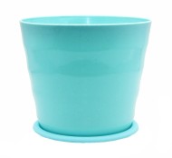 Горшок 3811 Голубой с поддоном D-11