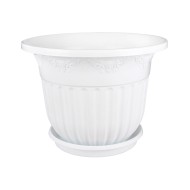 Горшок Лозанна 25лит Белый с поддоном М-1613/ БАШ